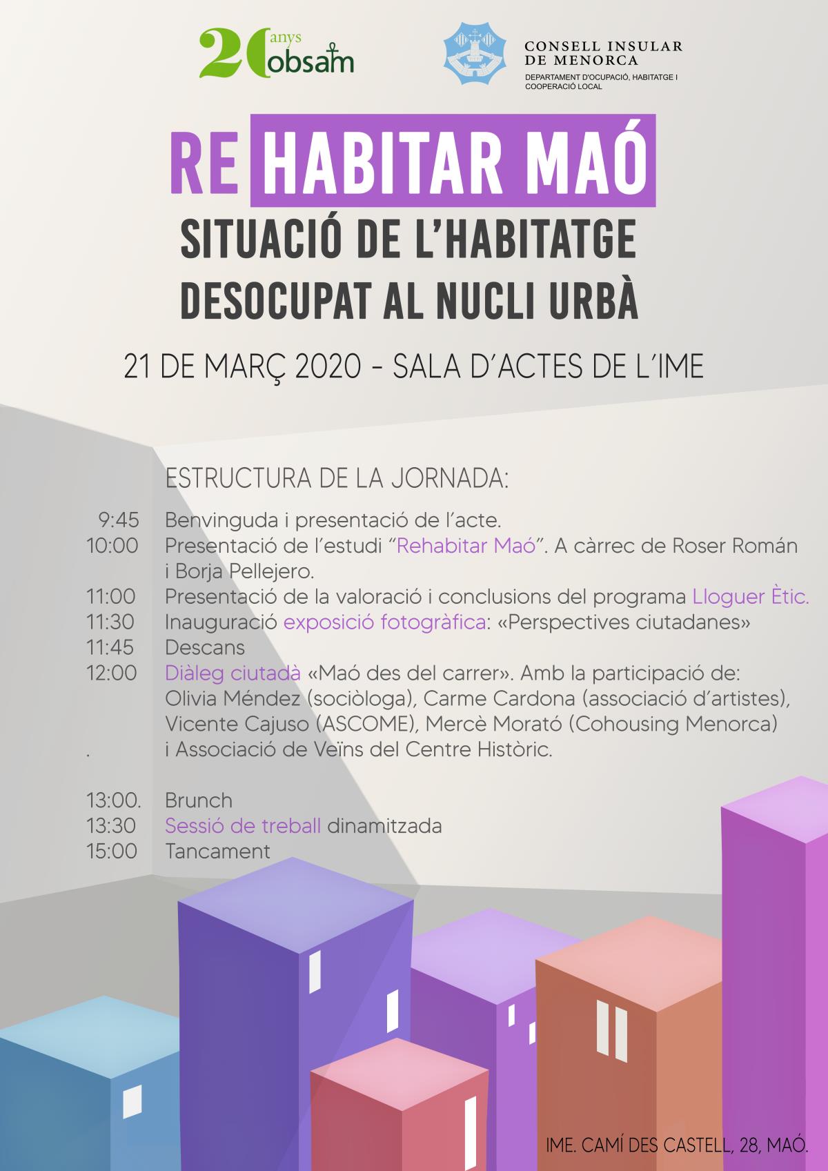 Cartell Jornades Re-Habitar Maó